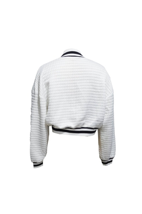 Spring Fashion New Color Contrast Long Sleeve Button Elegant Women's Jacket