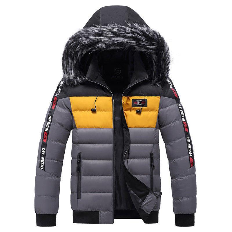 Winter/Spring Youth Hooded Jacket Men Thicken