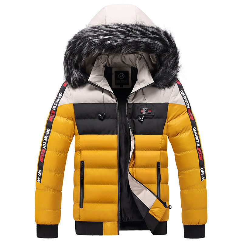 Winter/Spring Youth Hooded Jacket Men Thicken