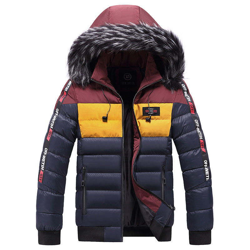 Winter/Spring Youth Hooded Jacket Men Thicken