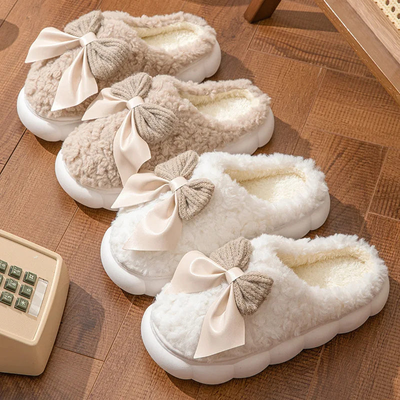 Winter Warm Non Slip Fur Slippers For Women