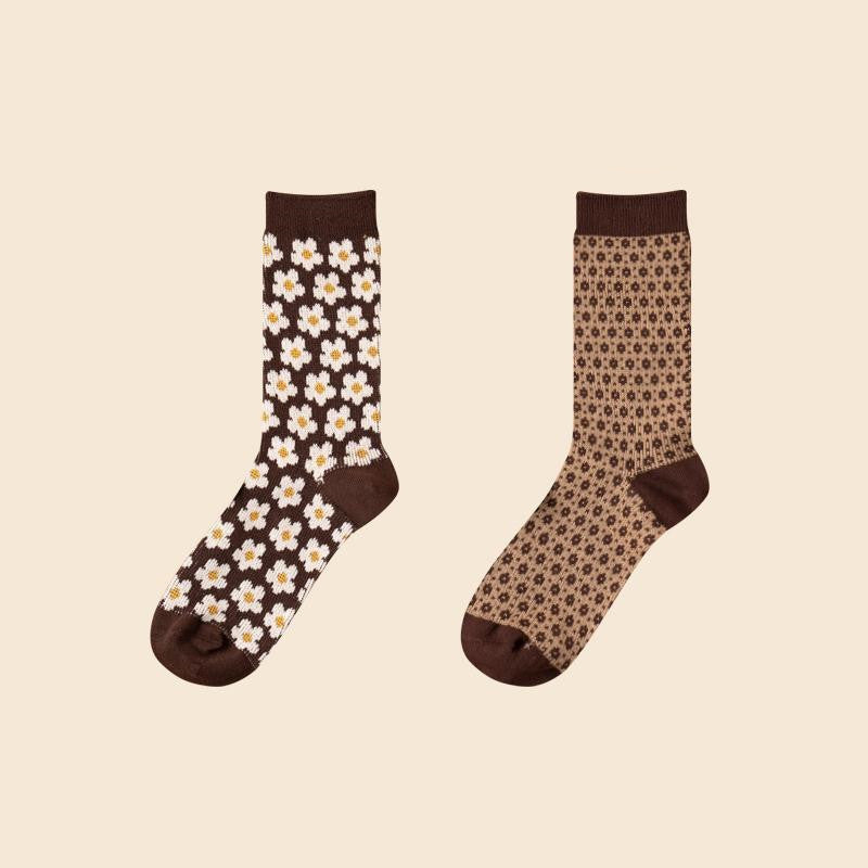 Coffee Color Socks Women's Tube Socks Winter/Spring Pure Cotton Warmth And Thickening