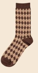 Coffee Color Socks Women's Tube Socks Winter/Spring Pure Cotton Warmth And Thickening
