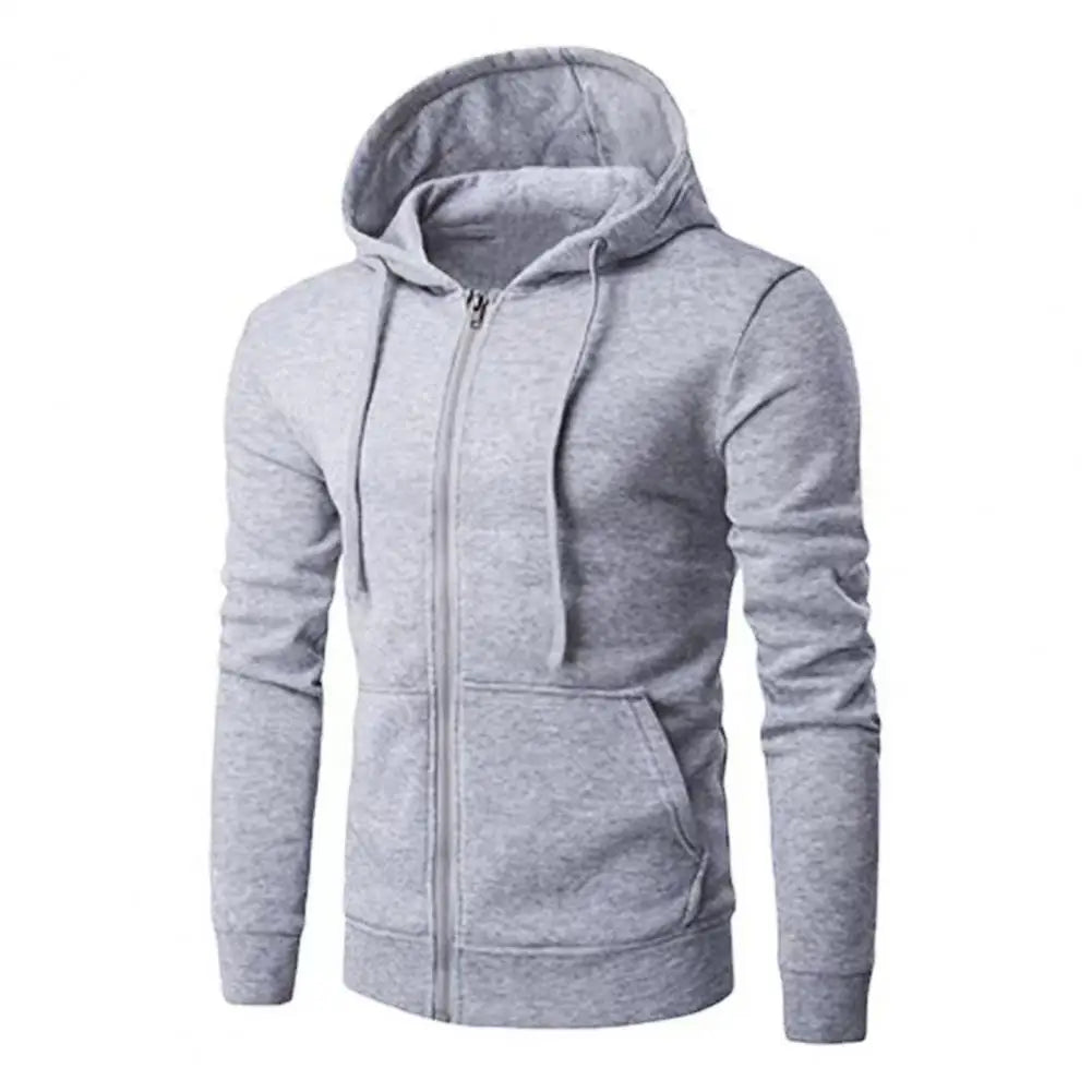 Autumn Men Sweatshirts Long Sleeve Jacket Hoodie Zipper Closure Jacket Male Hoodies Sweatshirt Slim Fit Male Clothing