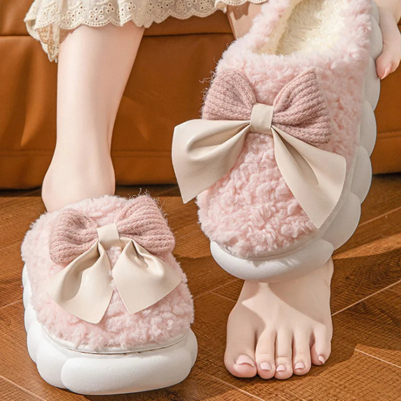 Winter Warm Non Slip Fur Slippers For Women