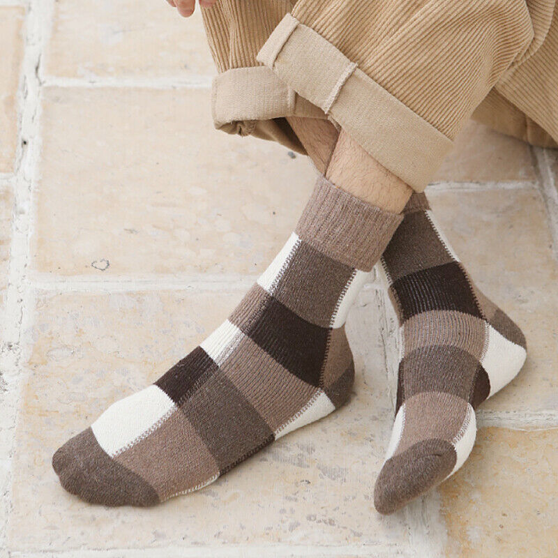 5 Pairs Mixed Winter Warm Wool Men Socks Soft Casual Thick Cashmere Socks
