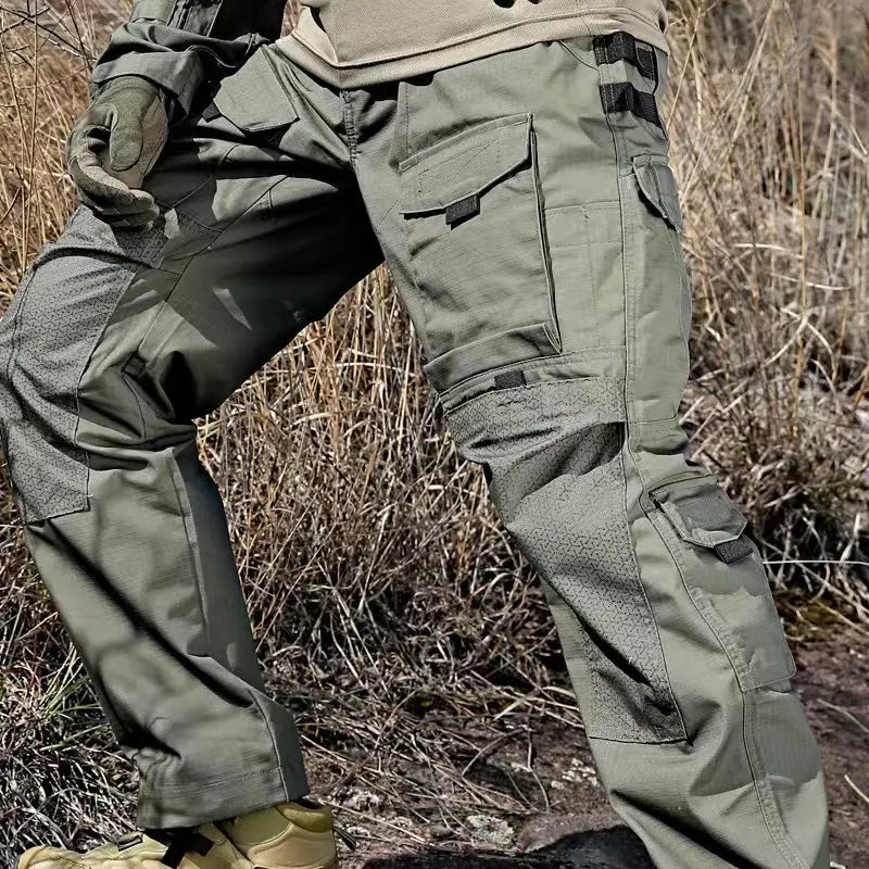 Camo Tactical Pants Men Waterproof Ripstop  Combat Trousers Outdoor Multi-pocket Wear-resistant Cargo Pant