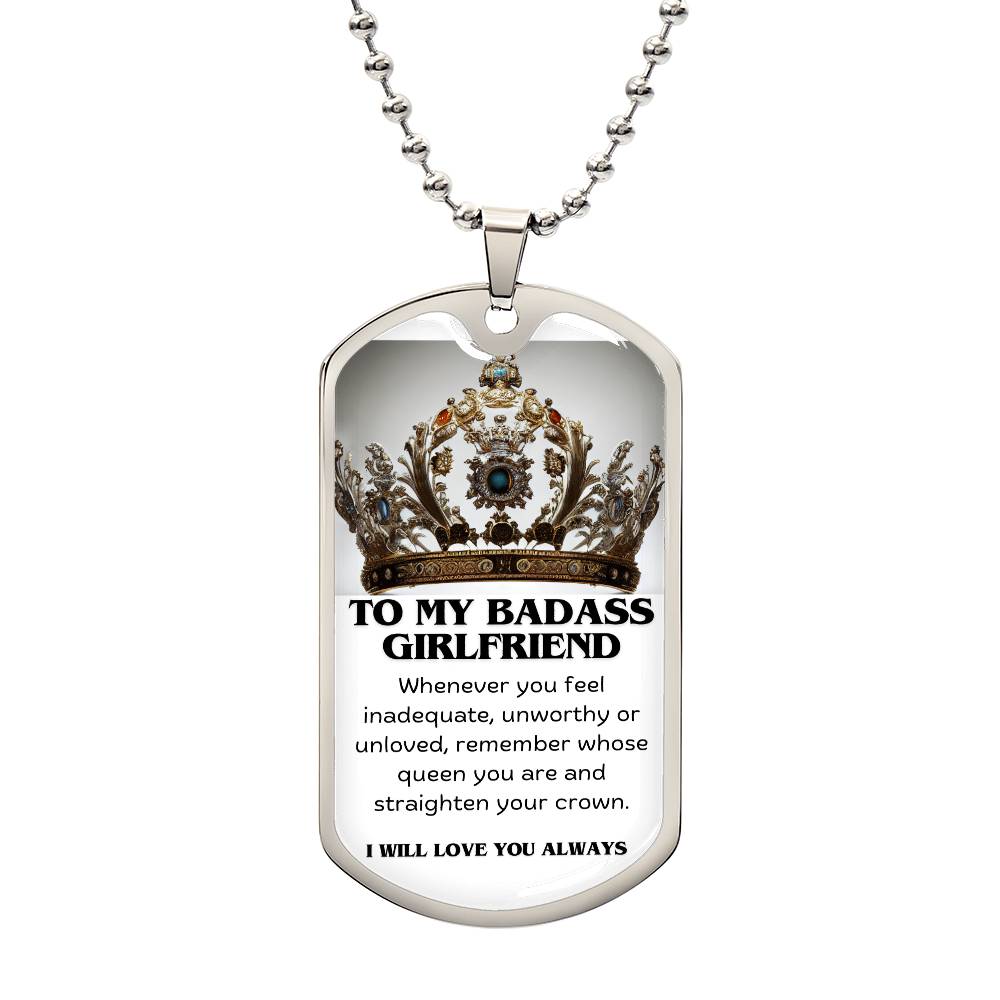 Luxury Graphic Dog Tag Necklace For Her