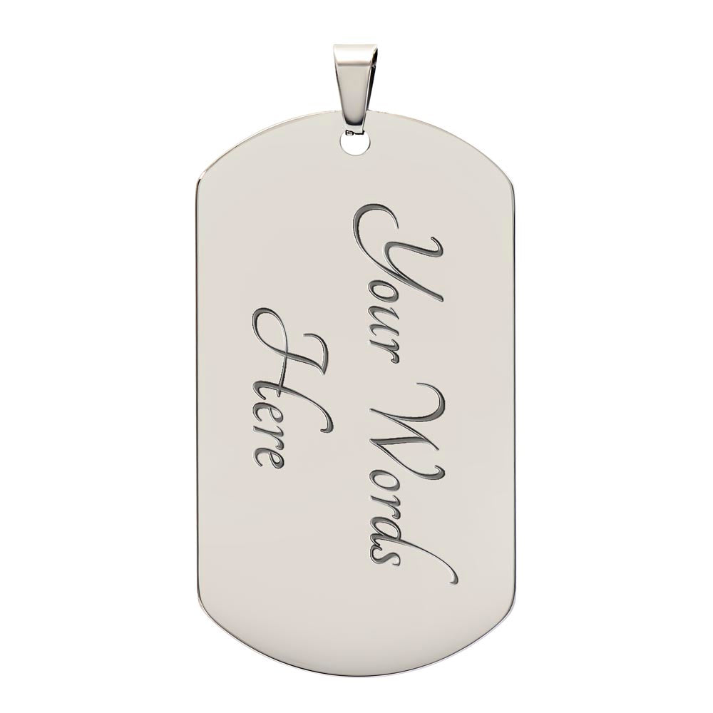 Luxury Graphic Dog Tag Necklace For Her