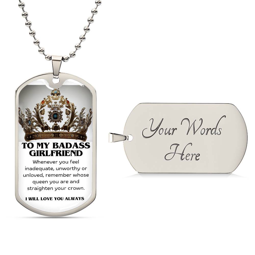 Luxury Graphic Dog Tag Necklace For Her