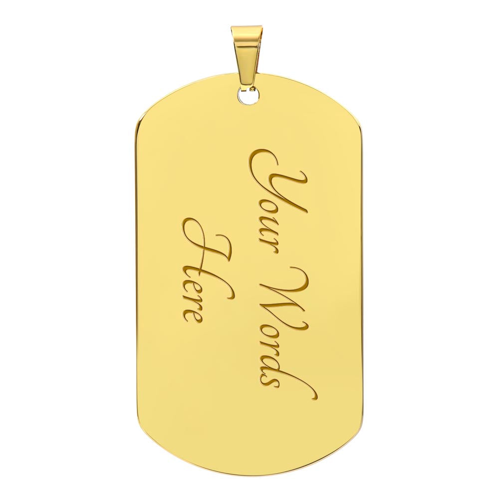 Luxury Graphic Dog Tag Necklace For Her