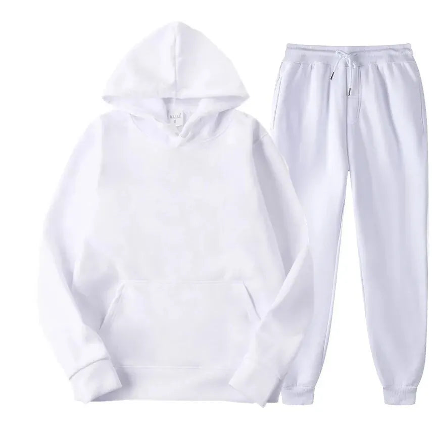 Men's Autumn and Winter Hoodie+pants Two-piece Set