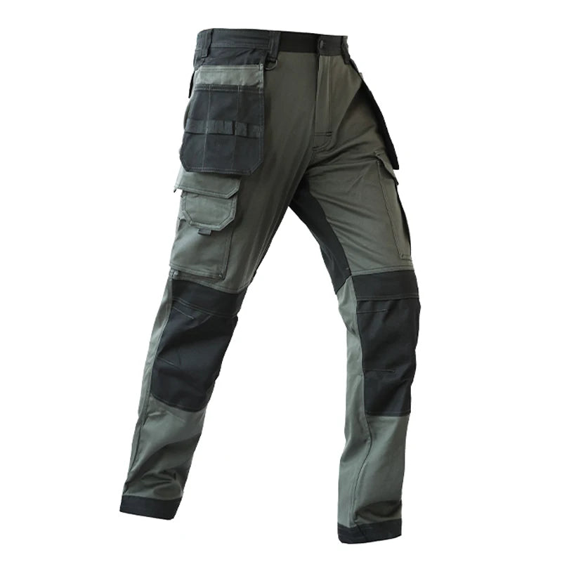 Cargo Pants Men Workwear Multi-Pocket Outdoor Hiking Joggers Pants Work Trousers Men with Knee Pads