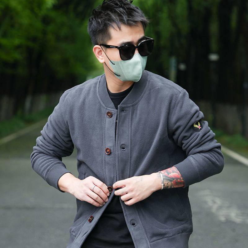 Winter/Spring Retro Double-sided Polar Fleece Jacket Men