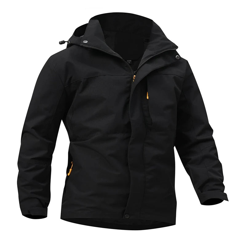 Autumn Men's Mountain Ski Jacket Waterproof Raincoats Mens Outdoor Mens Sports Windbreaker Breathable Hooded Coats Clothing