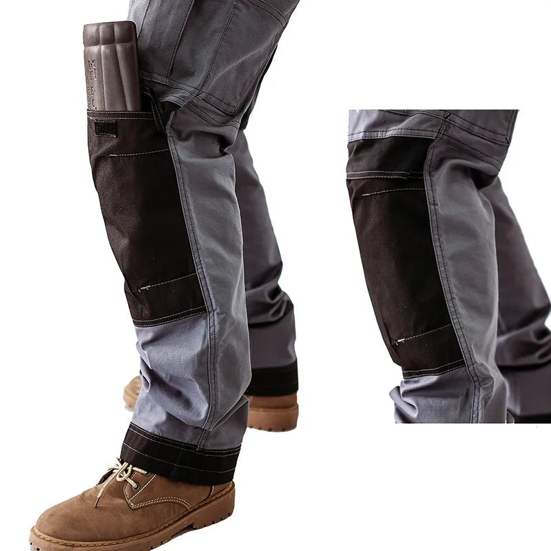 Cargo Pants Men Workwear Multi-Pocket Outdoor Hiking Joggers Pants Work Trousers Men with Knee Pads