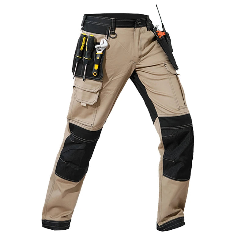 Cargo Pants Men Workwear Multi-Pocket Outdoor Hiking Joggers Pants Work Trousers Men with Knee Pads