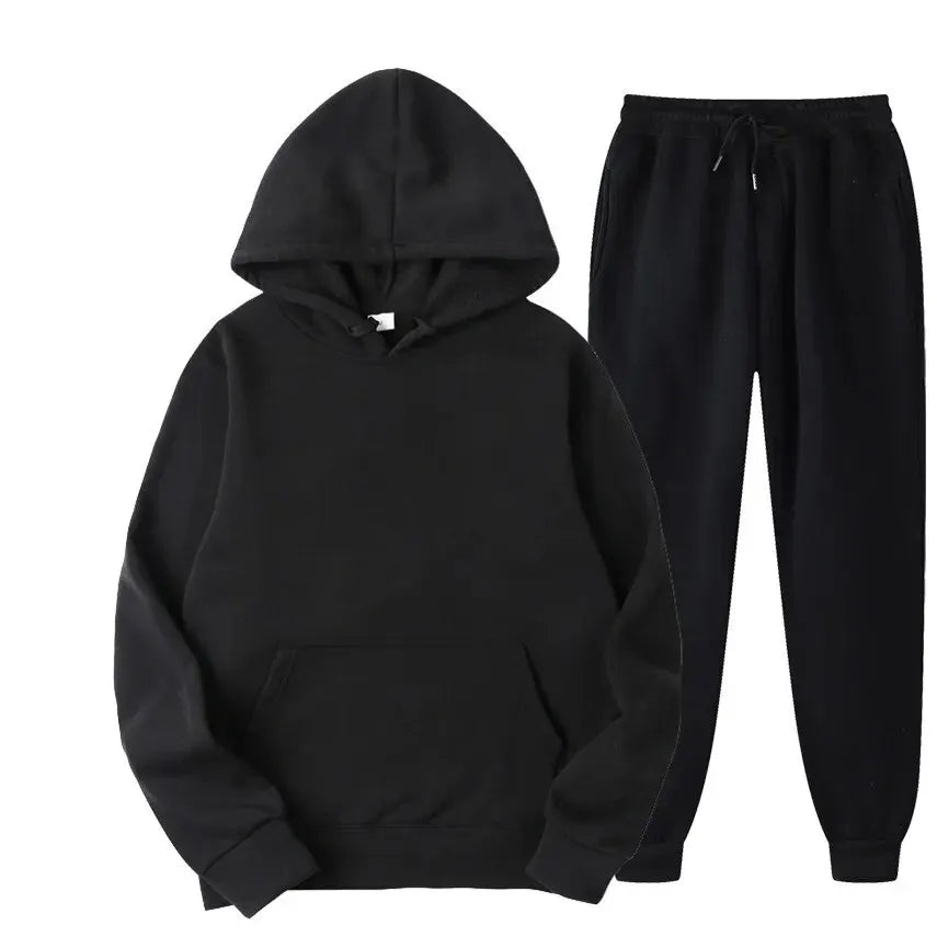 Men's Autumn and Winter Hoodie+pants Two-piece Set