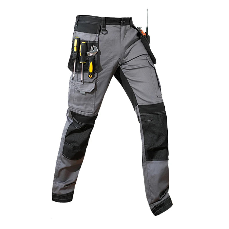 Cargo Pants Men Workwear Multi-Pocket Outdoor Hiking Joggers Pants Work Trousers Men with Knee Pads