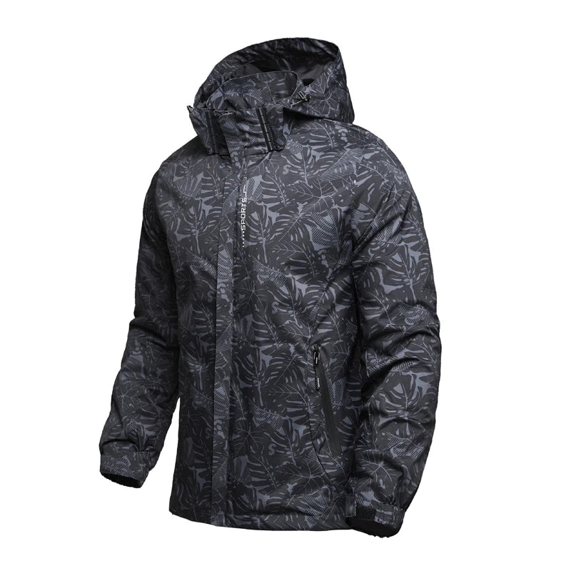 Autumn Men's Mountain Ski Jacket Waterproof Raincoats Mens Outdoor Mens Sports Windbreaker Breathable Hooded Coats Clothing