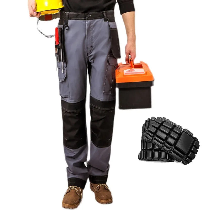 Cargo Pants Men Workwear Multi-Pocket Outdoor Hiking Joggers Pants Work Trousers Men with Knee Pads